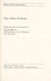 Tapa de The Odes of Keats