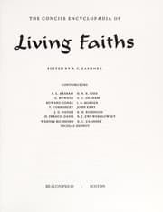 Tapa de The concise encyclopedia of living faiths