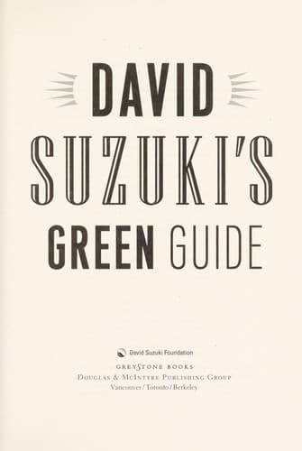 Tapa de David Suzuki's Green guide