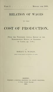 Tapa de Relation of wages to cost of production