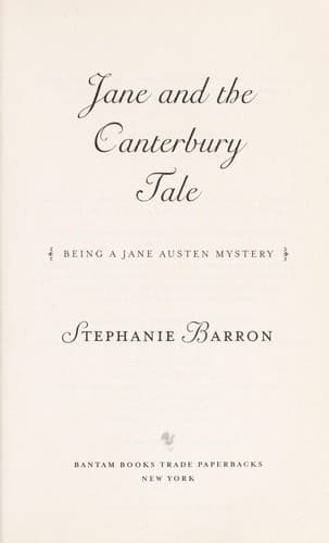 Tapa de Jane and the Canterbury Tale