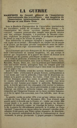 Tapa de La guerre
