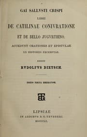 Tapa de Gai Sallusti Crispi libri De catilinae conivratione