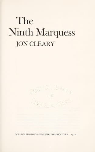 Tapa de The Ninth Marquess