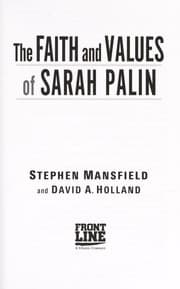 Tapa de The faith and values of Sarah Palin