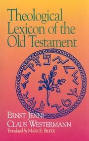 Tapa de Theological Lexicon of the Old Testament (English, Hebrew, Aramaic and German Edition)