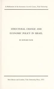 Tapa de Structural change and economic policy in Israel
