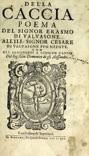 Tapa de Della caccia. Poema