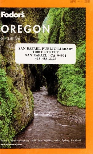 Tapa de Fodor's Oregon