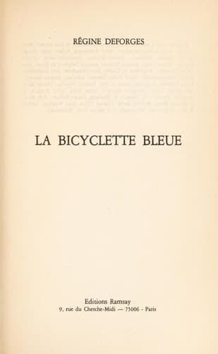 Tapa de La bicyclette bleue