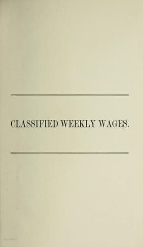 Tapa de Classified weekly wages