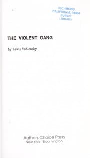 Tapa de The violent gang