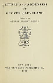 Tapa de Letters and addresses of Grover Cleveland