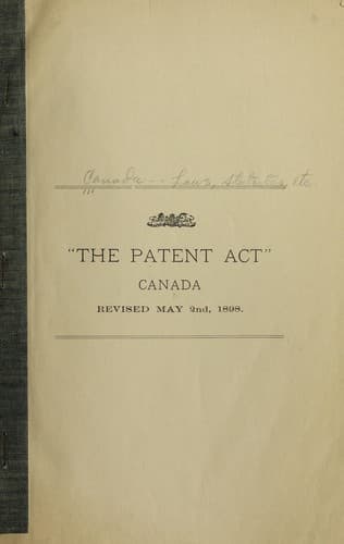 Tapa de "The patent act"