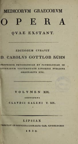 Tapa de Claudii Galeni opera omnia