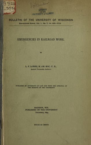 Tapa de Emergencies in railroal work