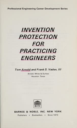 Tapa de Invention protection for practicing engineers