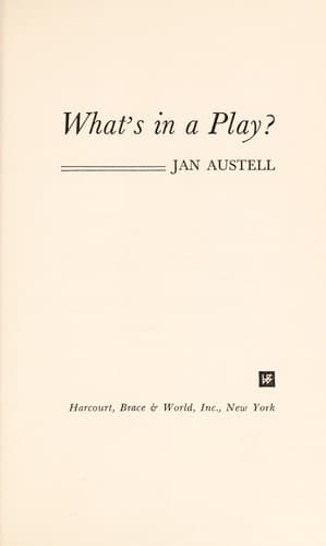 Tapa de What's in a play?