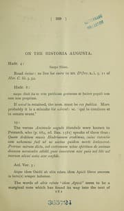 Tapa de On the Historia augusta