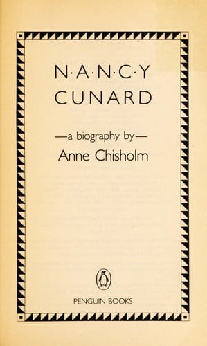 Tapa de Nancy Cunard : a biography