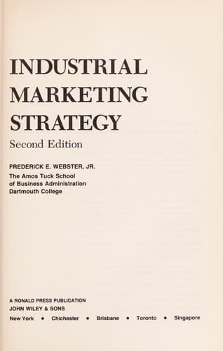 Tapa de Industrial marketing strategy