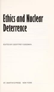 Tapa de Ethics and nuclear deterrence