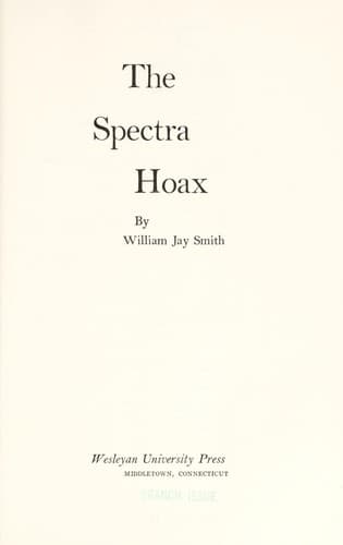 Tapa de The Spectra hoax.