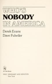 Tapa de Who's nobody in America