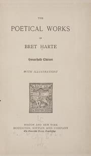 Tapa de The poetical works of Bret Harte