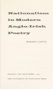 Tapa de Nationalism in modern Anglo-Irish poetry