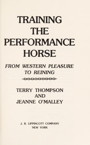 Tapa de Training the performance horse