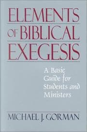 Tapa de Elements of Biblical Exegesis