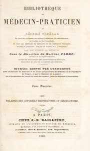 Tapa de Biblioth©·que du m©♭decin-praticien ou r©♭sum©♭ g©♭n©♭ral de tous les ouvrages de clinique m©♭dicale et chirurgicale, do toutes les monographies, de tous les m©♭moires de m©♭decine et de chirurgie pratiques, anciens et modernes, publi©♭s en France et ©  l'©♭tranger