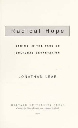 Tapa de Radical hope
