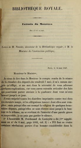 Tapa de Bibliothe  que royale