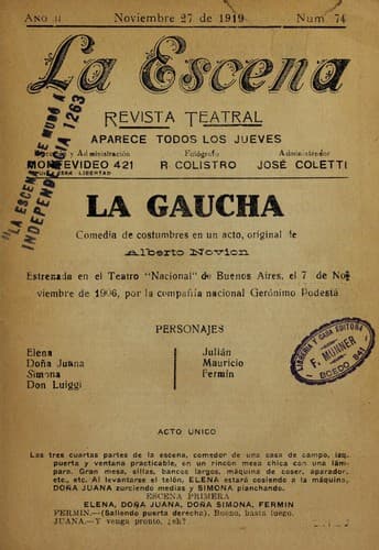 Tapa de La gaucha