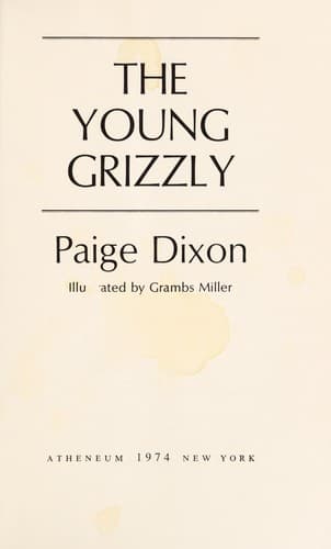 Tapa de The young grizzly