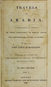 Tapa de Travels in Arabia, comprehending an account of those territories in Hedjaz which the Mohammedans regard as sacred