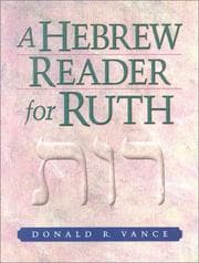 Tapa de A Hebrew Reader for Ruth