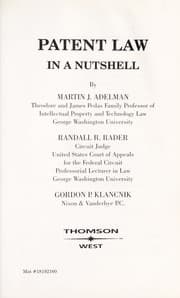 Tapa de Patent law in a nutshell