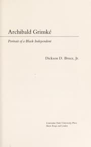 Tapa de Archibald Grimké