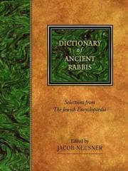 Tapa de Dictionary of Ancient Rabbis