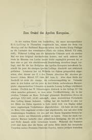 Tapa de Zum Orakel des Apollon Koropaios