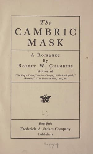 Tapa de The cambric mask