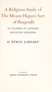 Tapa de A religious study of the Mount Haguro sect of Shugendō