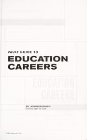 Tapa de Vault Guide to Education Careers