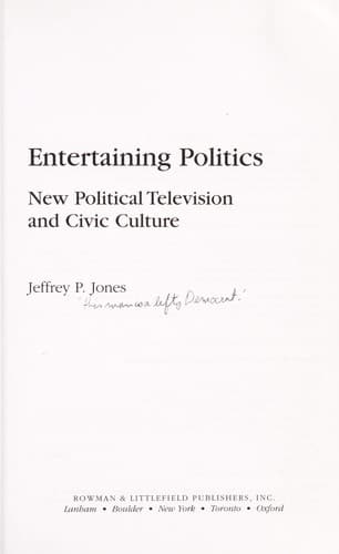 Tapa de Entertaining politics