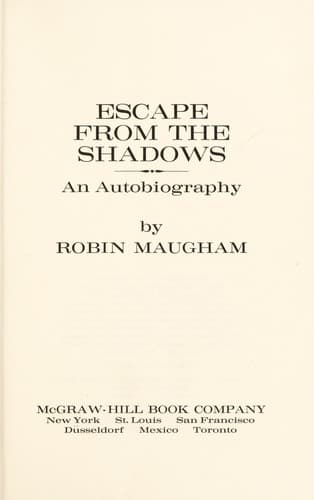 Tapa de Escape from the shadows