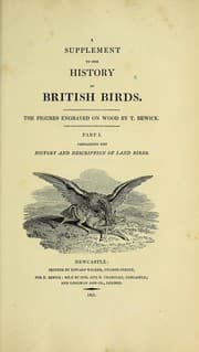 Tapa de A supplement to the History of British birds