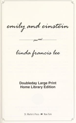 Tapa de Emily and Einstein